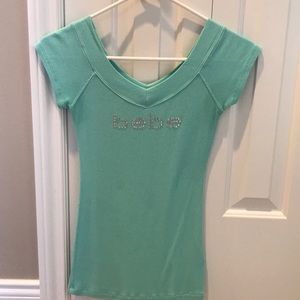 Bebe aqua blue t-shirt